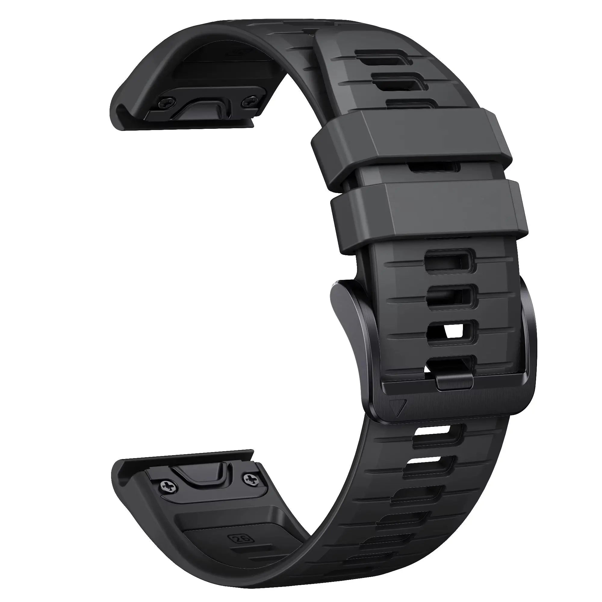 Sisu Scala Garmin Fenix silikoniranneke pikakiinnityksellä, musta, 22 mm HM Koru