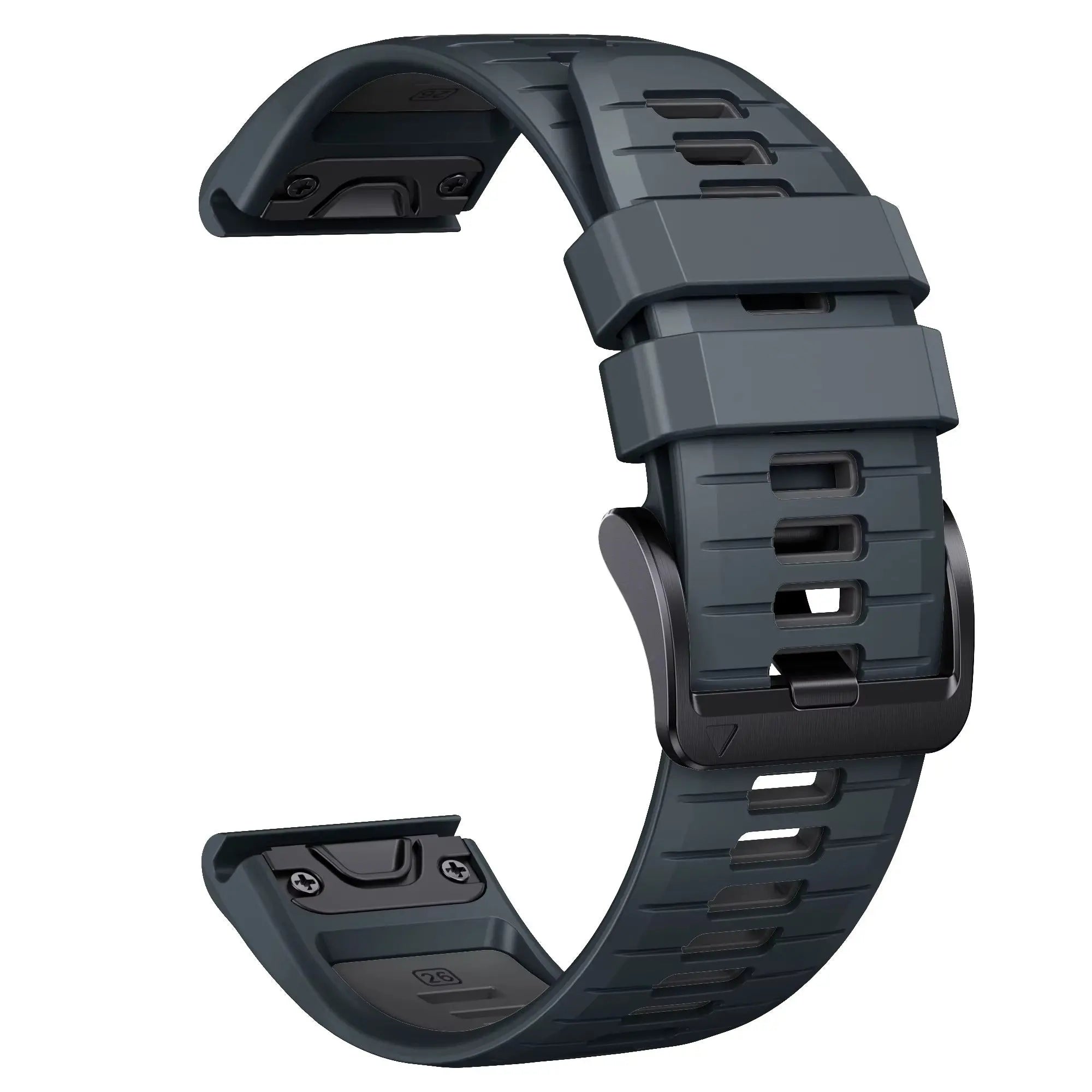 Sisu Scala Garmin Fenix silikoniranneke pikakiinnityksellä, tummansininen-musta, 22 mm HM Koru