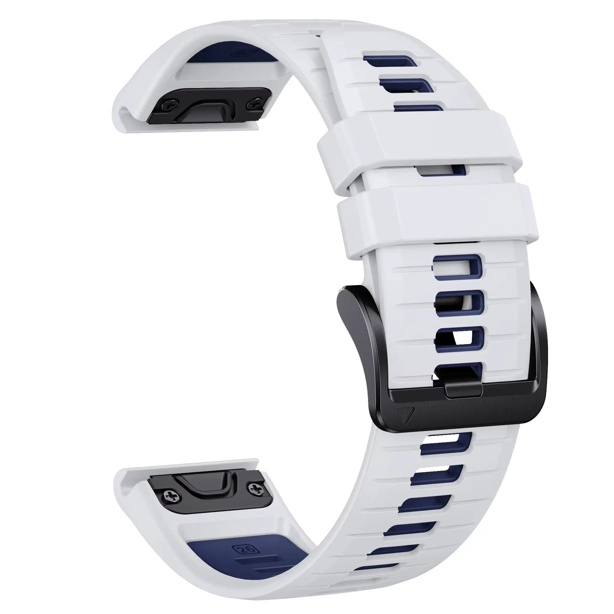 Sisu Scala Garmin Fenix silikoniranneke pikakiinnityksellä, valkoinen-sininen, 22 mm HM Koru