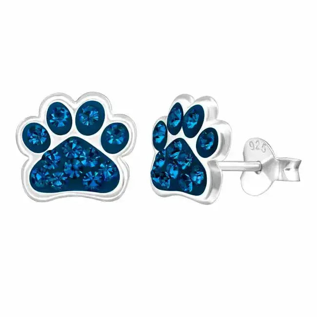 Tassu hopeakorvakorut tummansinisillä zirkoniakivillä - hopeakorvakorut