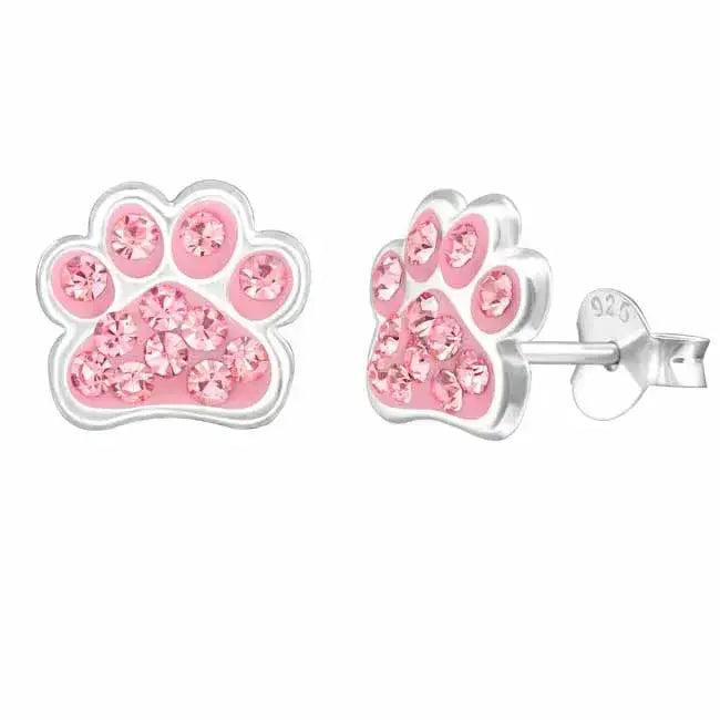 Tassu hopeakorvakorut vaaleanpunaisilla zirkoniakivillä - hopeakorvakorut