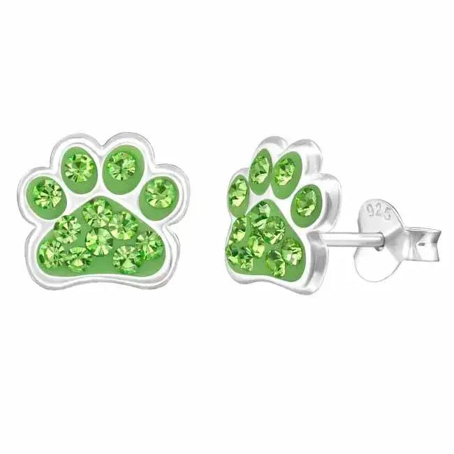 Tassu hopeakorvakorut vihreillä zirkoniakivillä - hopeakorvakorut