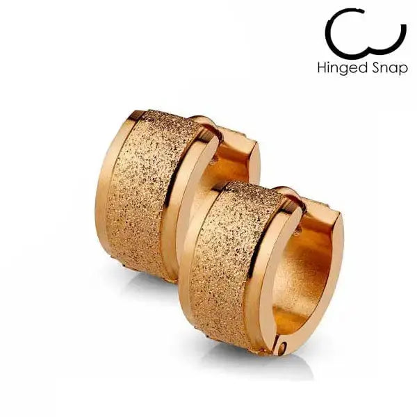 Teräskorvarenkaat ruusukulta matta - teräskorvakorut