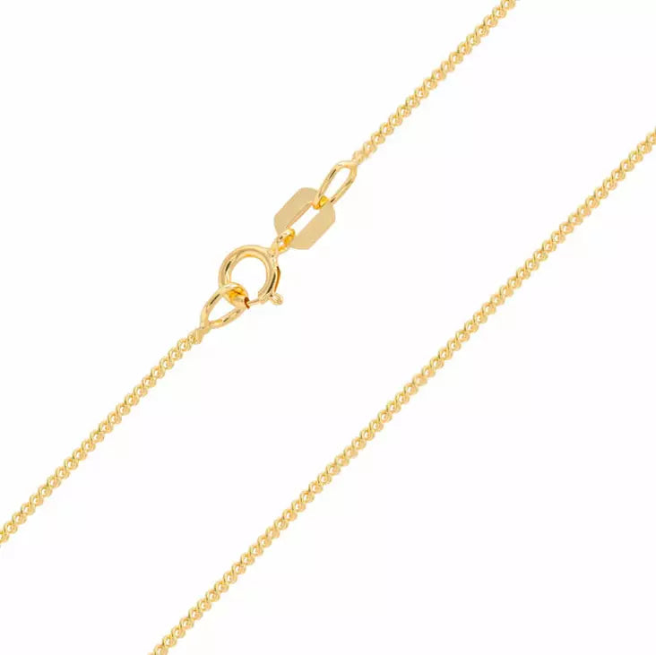 Kultainen panssariketju 1,0 mm 9K Keltakulta HM Koru