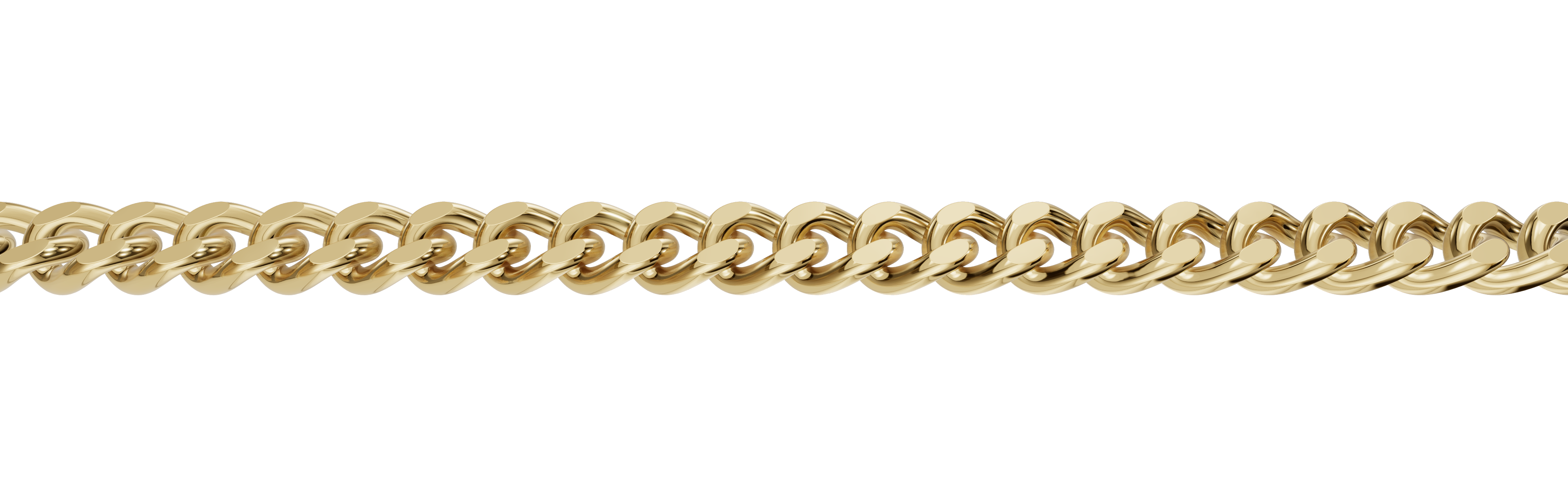 Kultainen panssariketju 1,2 mm 9K Keltakulta