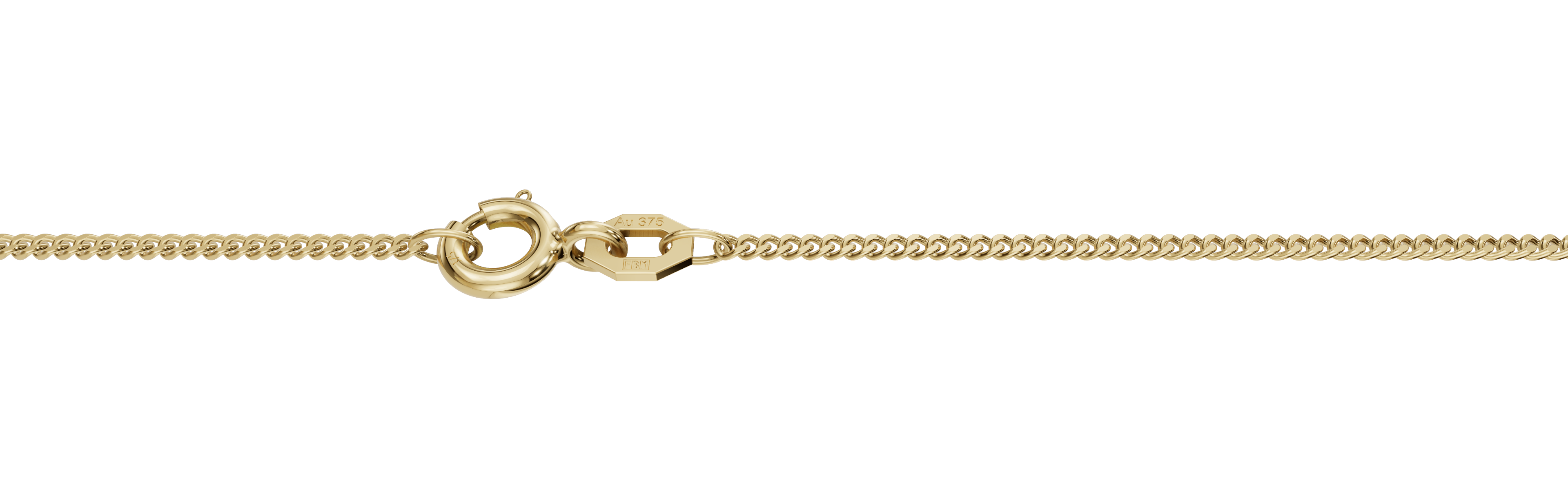 Kultainen panssariketju 1,2 mm 9K Keltakulta
