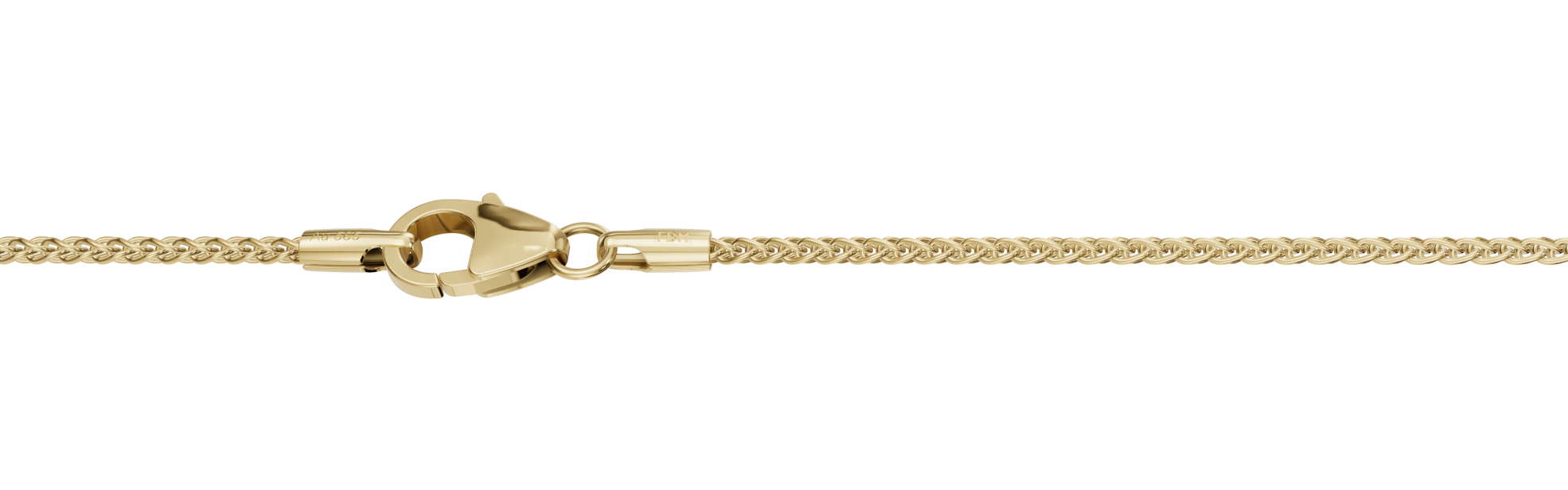 Kultainen vehnäketju 1,3 mm 14K keltakulta