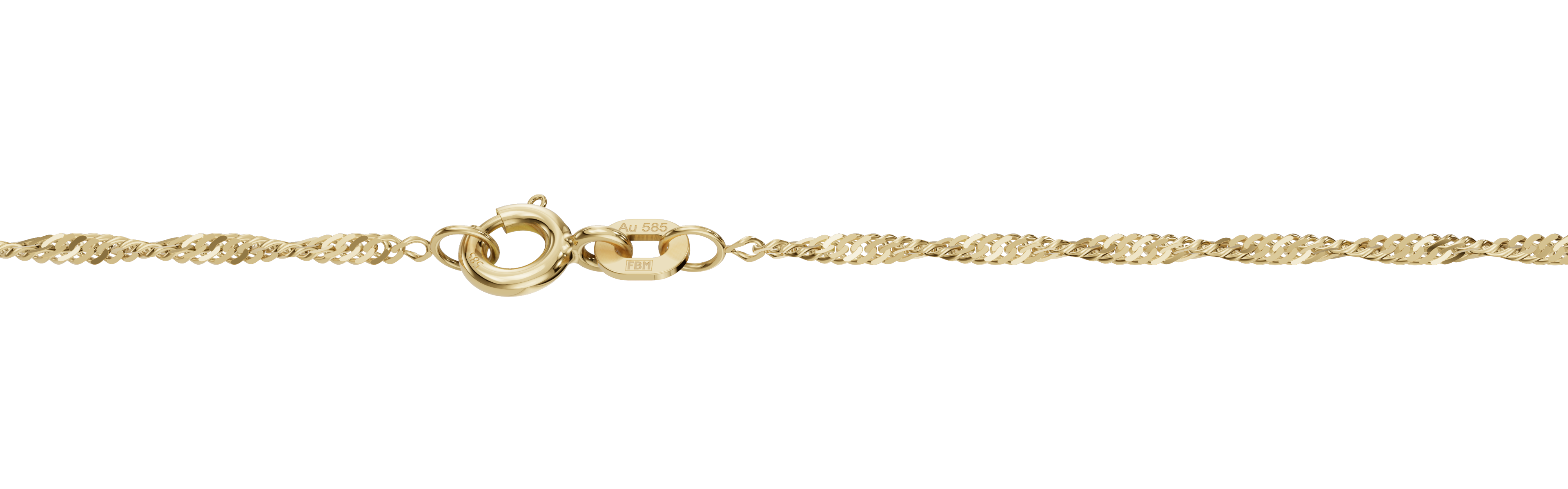 Kultainen singaporeketju 1,4 mm 14K keltakulta
