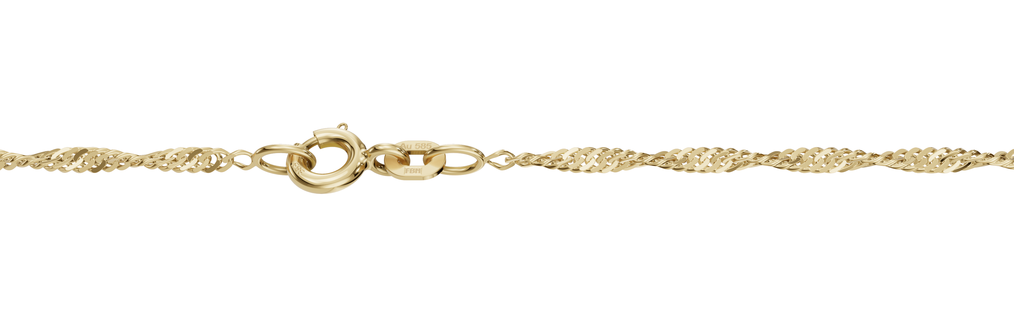 Kultainen singaporeketju 1,8 mm 14K keltakulta