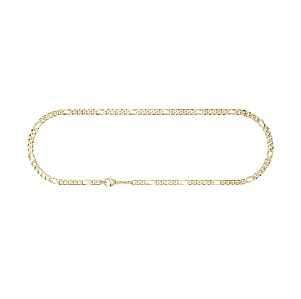 Kultainen Figaroketju 4,3 mm 14K Keltakulta