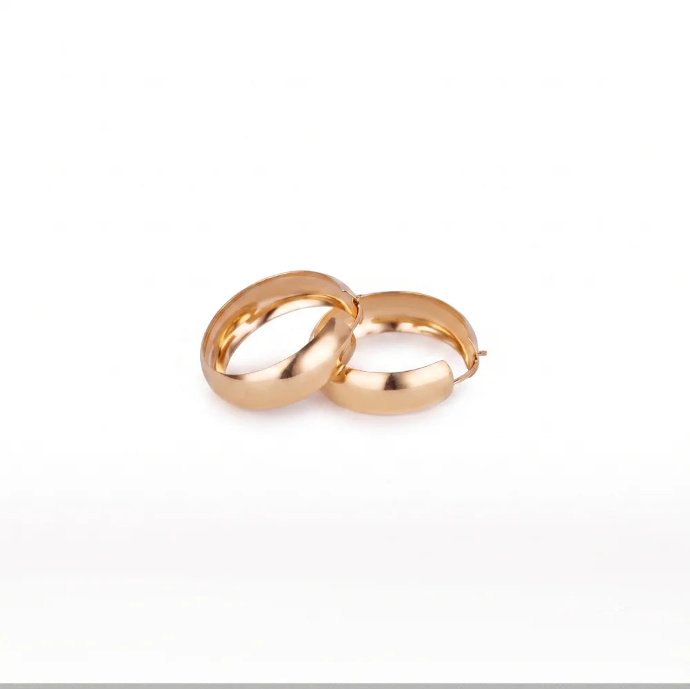 Kultaiset rengaskorvakorut 14K keltakulta 20 mm