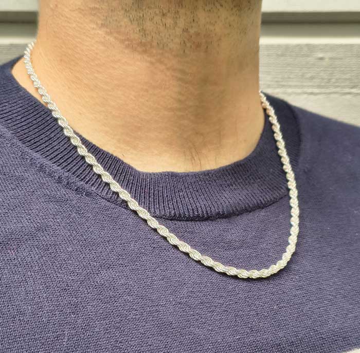 Hopeinen cordellketju 4,2 mm
