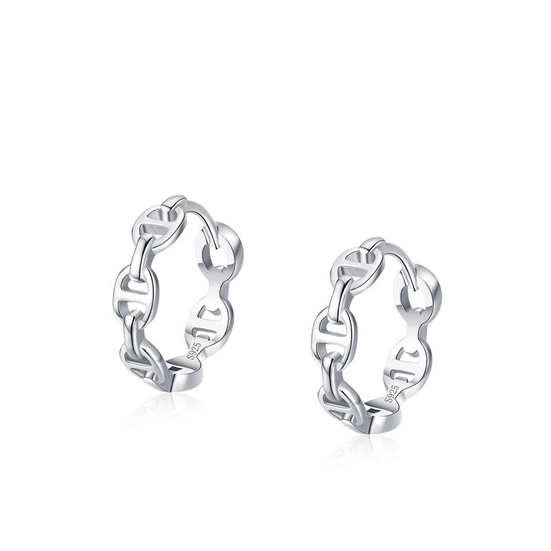 Hopeakorvarenkaat kuolain-kuviointi 3,5 x 16 mm