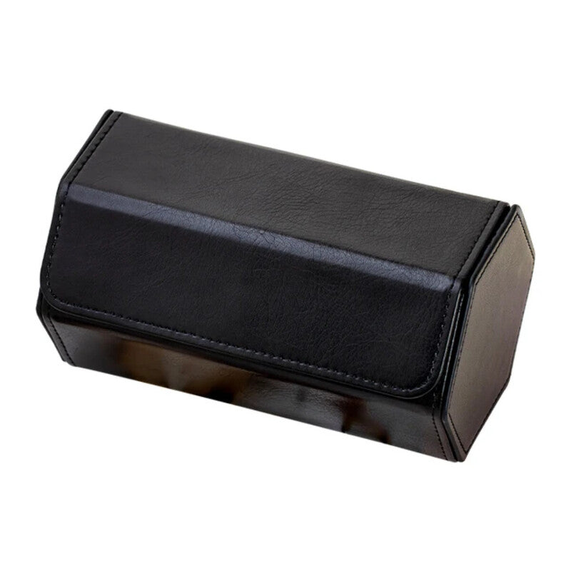 Musta keinonahkainen kellorulla kahdelle kellolle