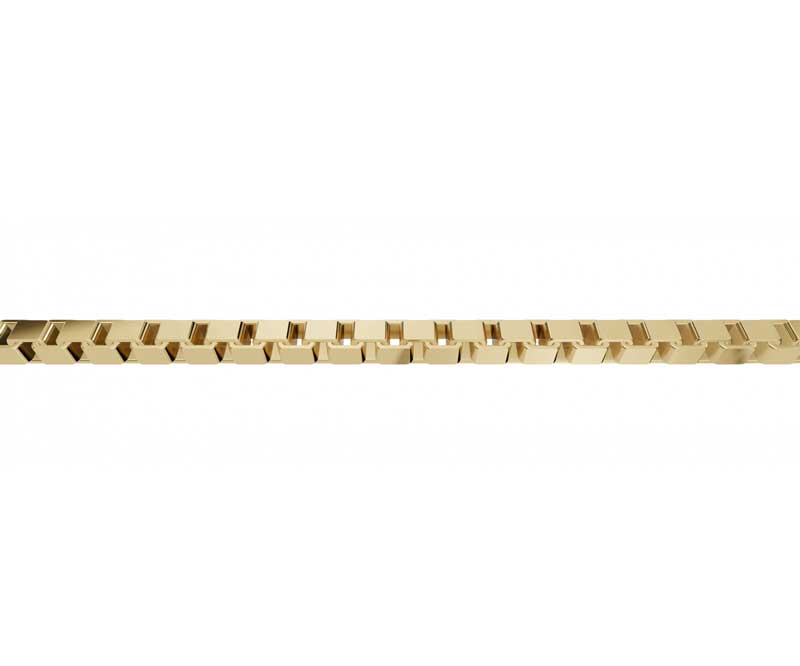 Kultainen venetsiaketju 0,8 mm 14K keltakulta