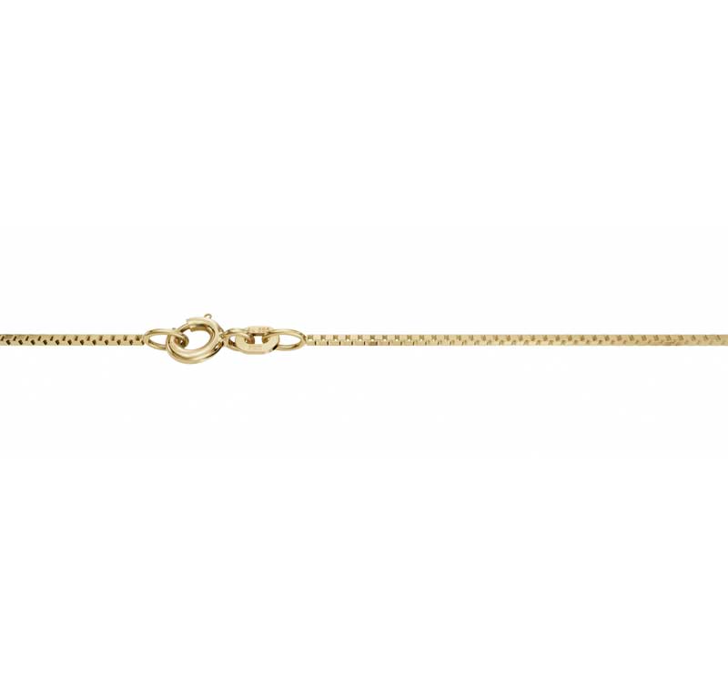 Kultainen venetsiaketju 0,8 mm 14K keltakulta