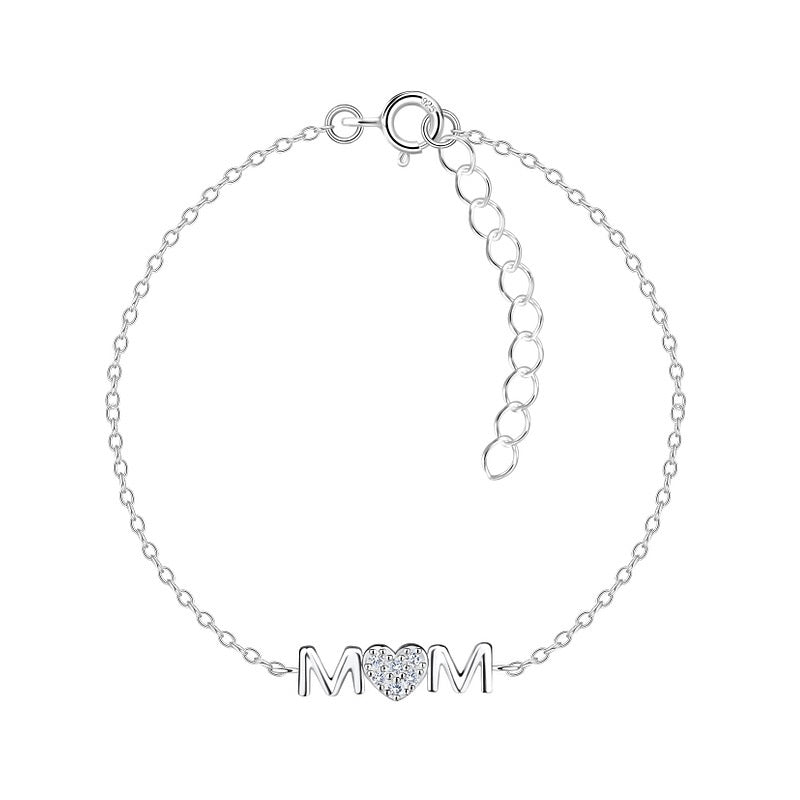 Hopeinen Äiti-rannekoru (MOM) HM Koru