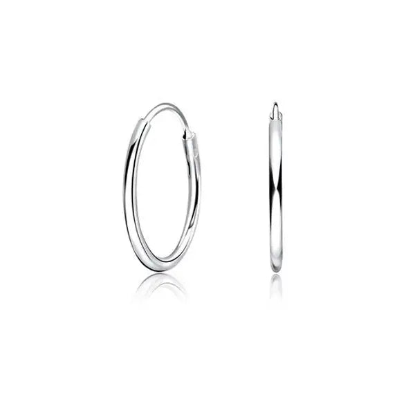Hopeiset korvarenkaat 1,2 mm - hopeakorvakorut