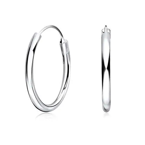 Hopeiset korvarenkaat 2,0 mm - hopeakorvakorut