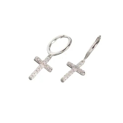 Hopeakorvarenkaat risteillä ja zirkoneilla HM Koru