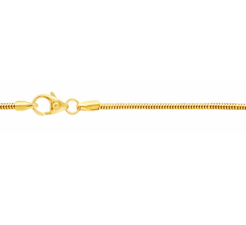 Kultainen käärmeketju 1,4 mm 14K keltakulta
