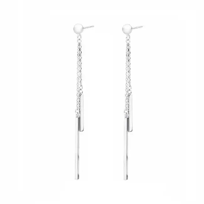 Roikkuvat hopeakorvakorut ketjut - hopeakorvakorut