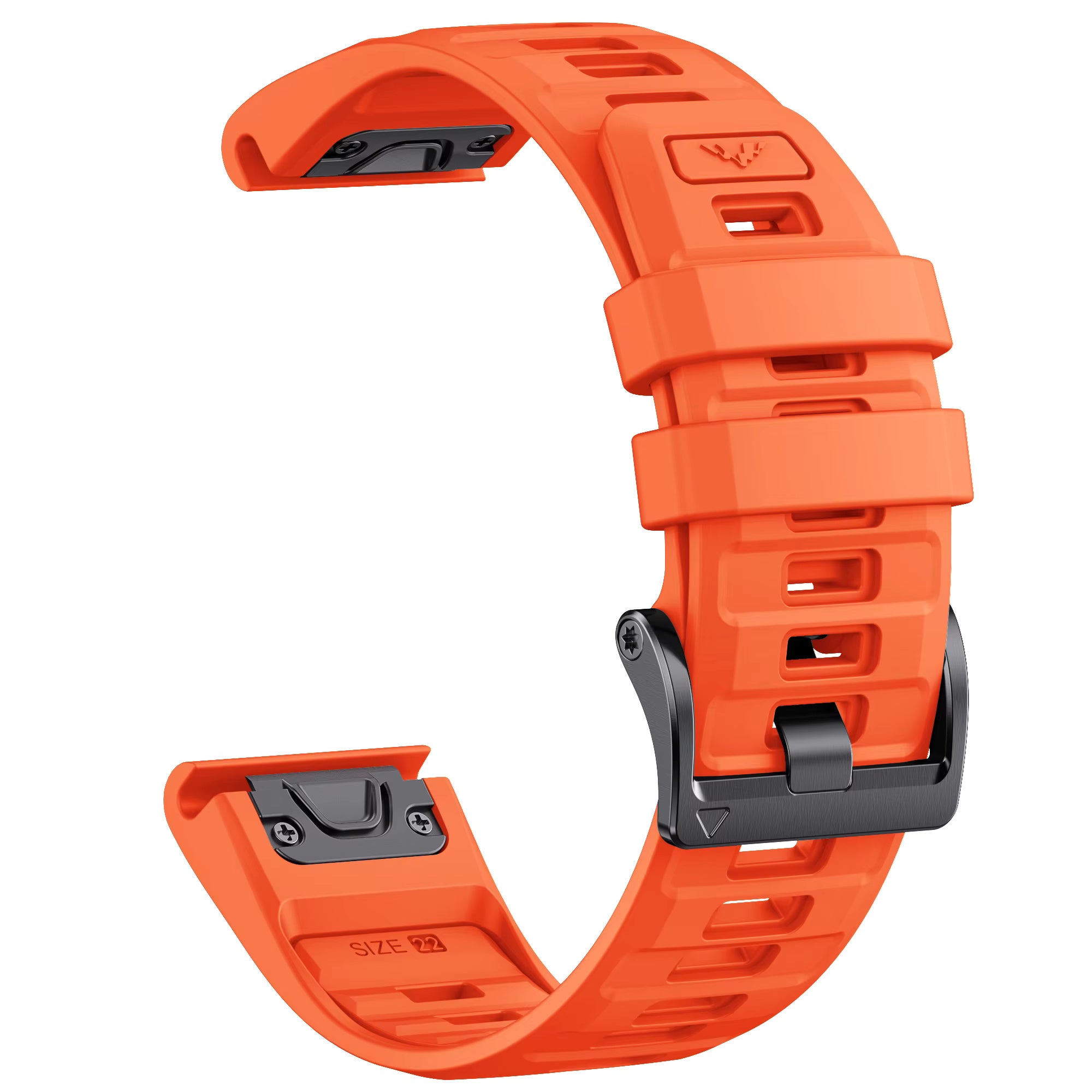 Sisu Fortis Garmin Fenix silikoniranneke pikakiinnityksellä, oranssi, 22 mm HM Koru