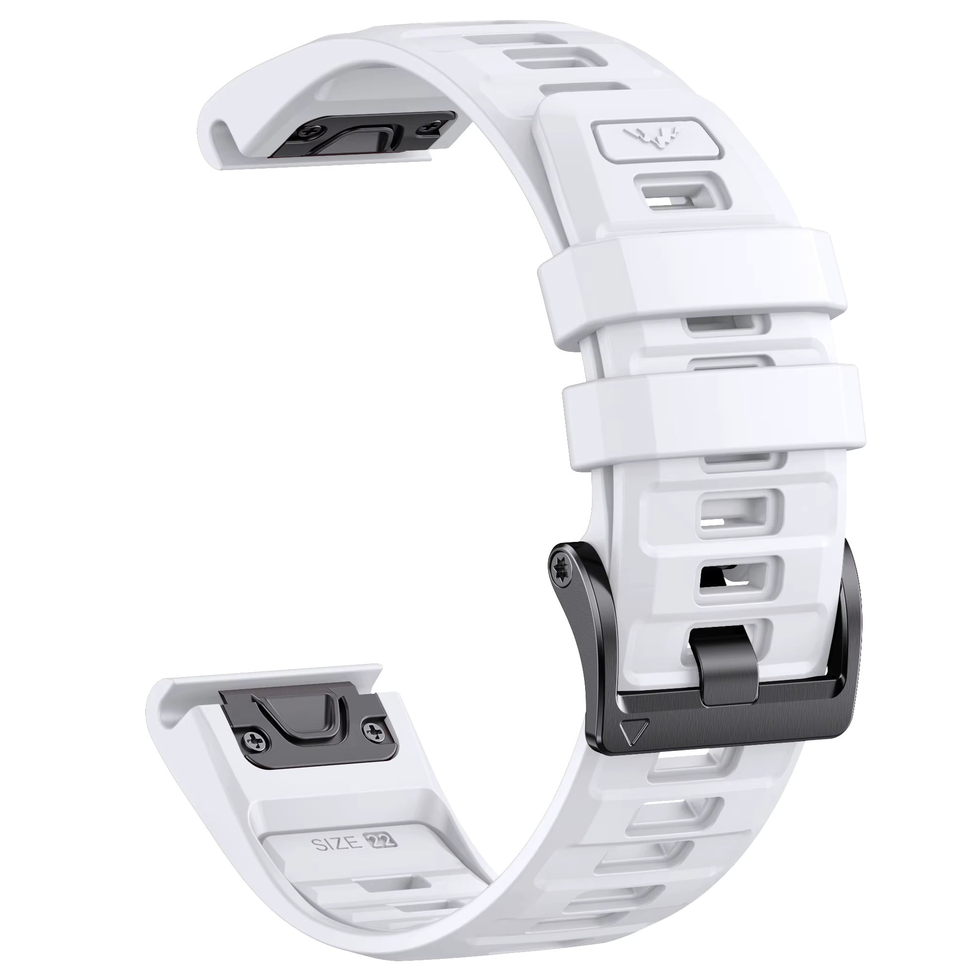 Sisu Fortis Garmin Fenix silikoniranneke pikakiinnityksellä, valkoinen, 22 mm HM Koru