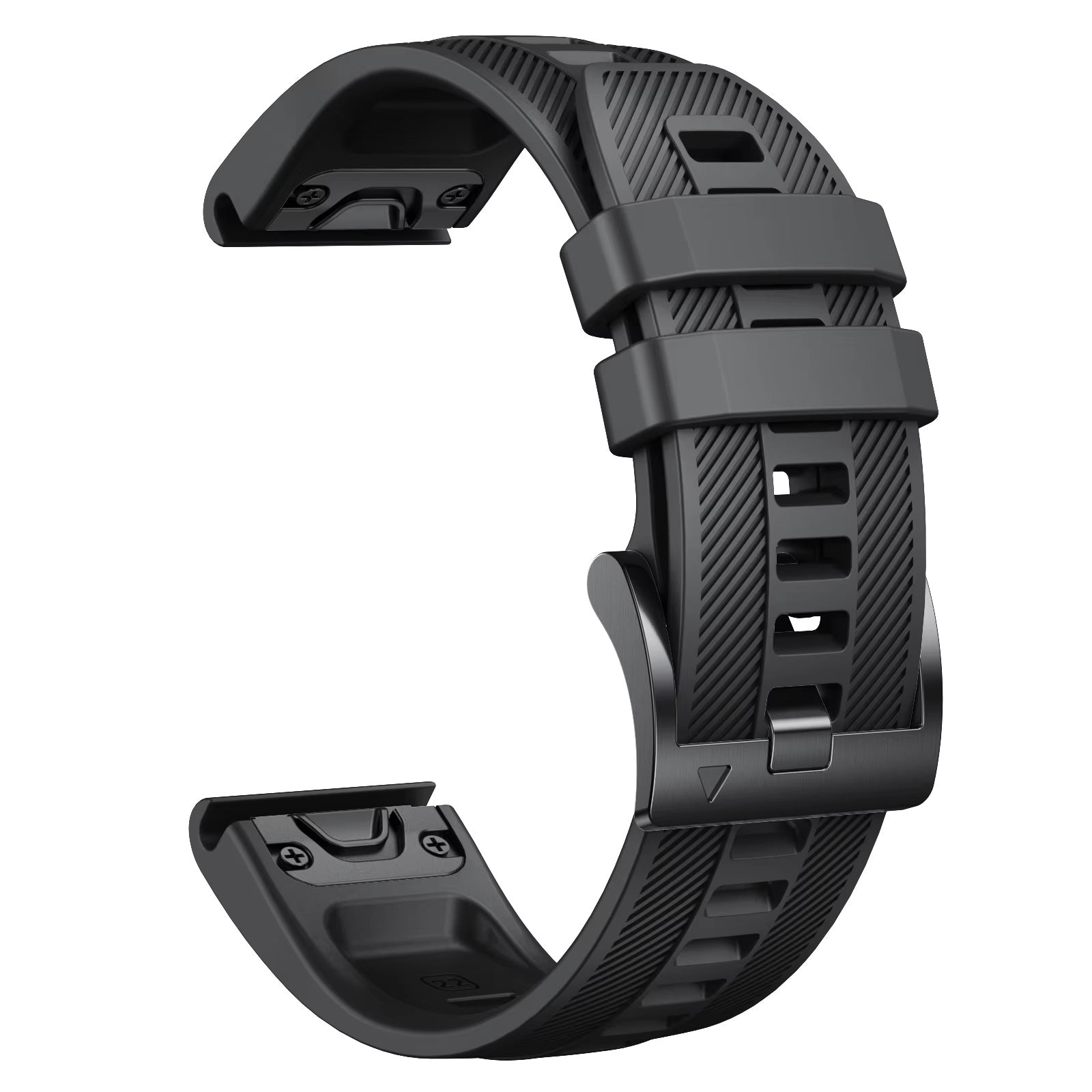 Sisu Grain Garmin Fenix silikoniranneke pikakiinnityksellä, musta, 22 mm HM Koru