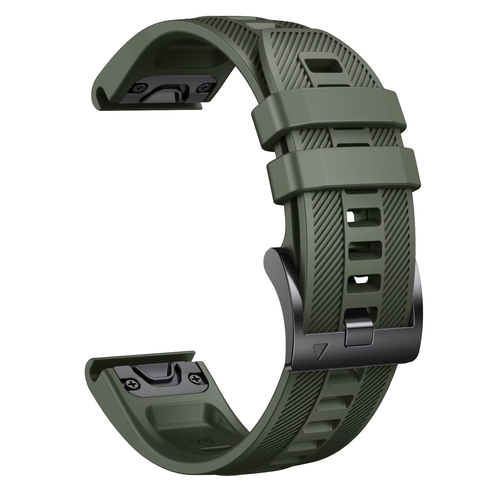 Sisu Grain Garmin Fenix silikoniranneke pikakiinnityksellä, tummanvihreä, 22 mm HM Koru