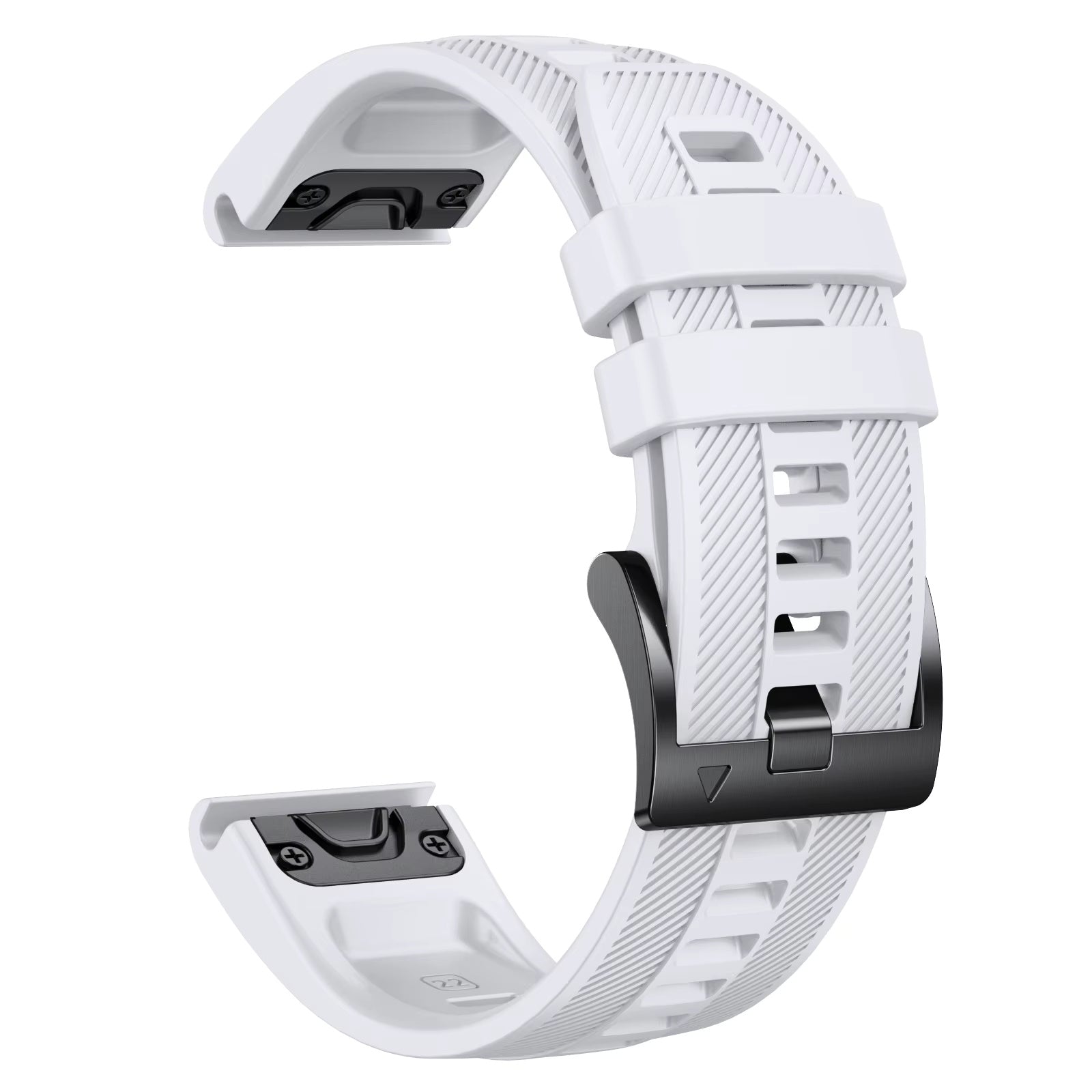 Sisu Grain Garmin Fenix silikoniranneke pikakiinnityksellä, valkoinen, 22 mm HM Koru