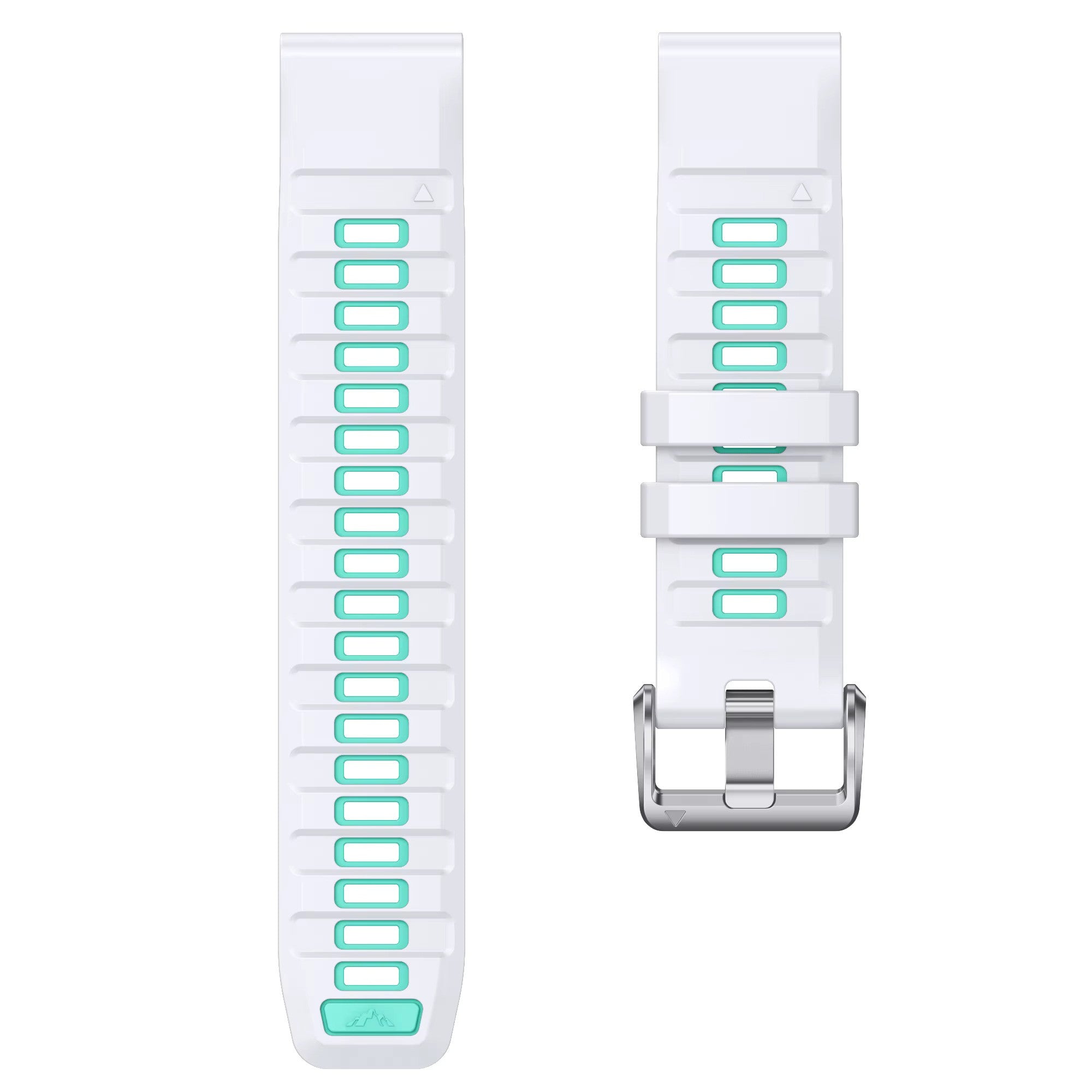 Sisu Mist Garmin Fenix silikoniranneke pikakiinnityksellä, valkoinen-turkoosi, 20 mm HM Koru