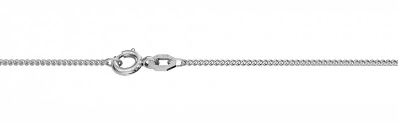 Kultainen panssariketju 1,1 mm 9K valkokulta