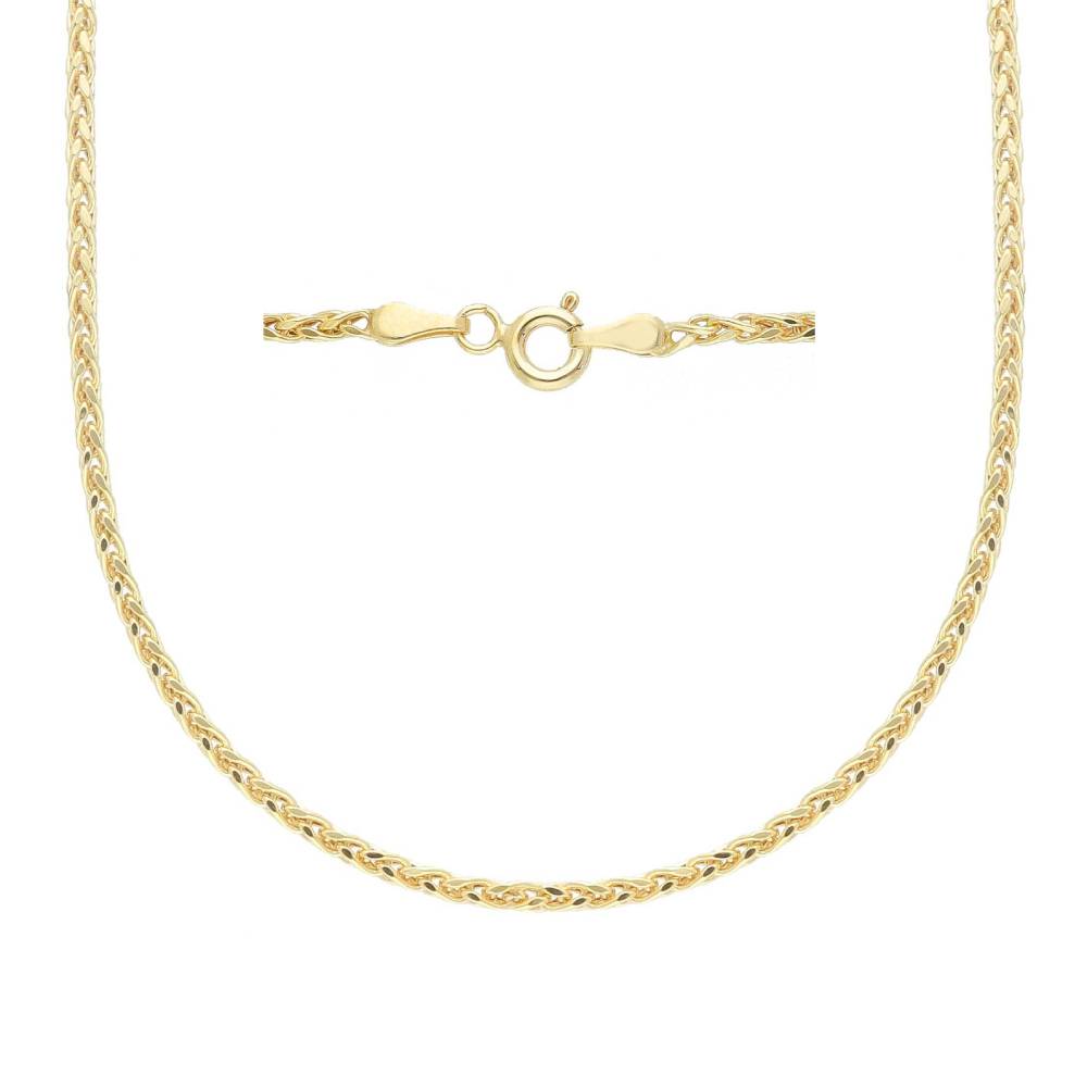 Kultainen vehnäketju 1,6 mm 14K keltakulta